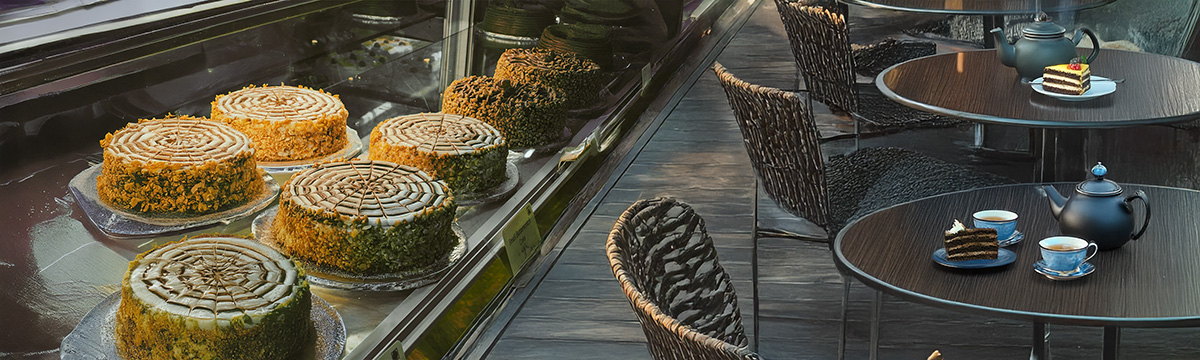 Image of Cakes in cafe